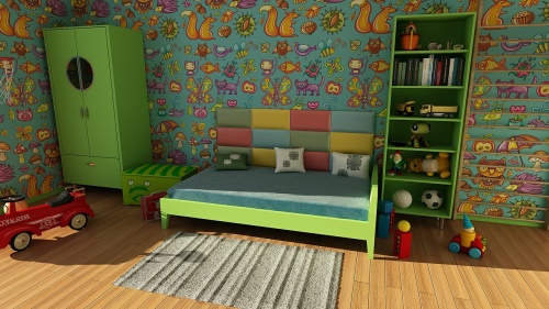 Ein Teppich kann im Kinderzimmer entweder der absolute Blickfang sein, oder das Gesamtbild etwas beruhigen.